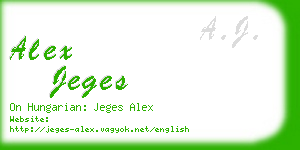 alex jeges business card